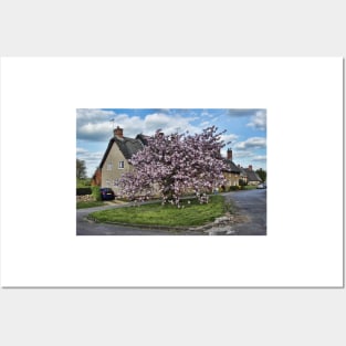 Ashby St Ledgers thatched cottages Posters and Art